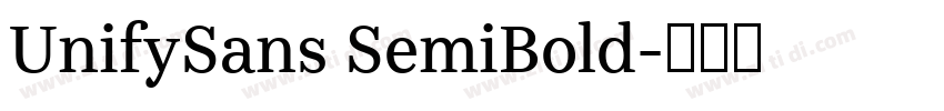 UnifySans SemiBold字体转换